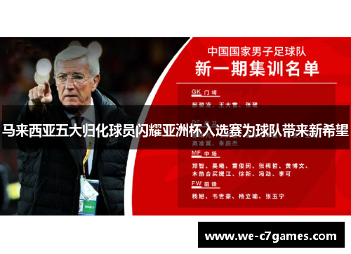 马来西亚五大归化球员闪耀亚洲杯入选赛为球队带来新希望